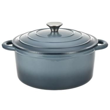 Imagem de Hamilton Beach Panela Holandesa De Ferro Fundido Esmaltado, Ardósia 5,5 Litros, Esmalte Creme Com Tampa