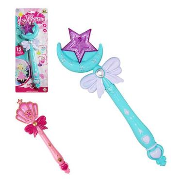 Imagem de Varinha Mágica Encantada Luz E Som Azul - Art Brink
