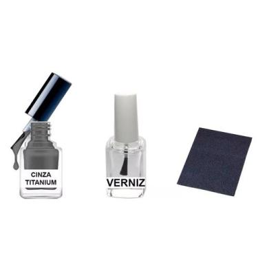 Imagem de Tinta Retoque Tira Risco Carro Mitsubishi - Cinza Titanium - Jhow Ades