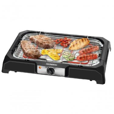 Imagem de Churrasqueira Grill Eletrica Mondial 1800w Preta Inox 220V
