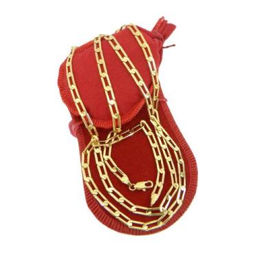 Imagem de Corrente Masculina 70cm 5mm Largura Folheado Ouro 18k CR507 - WNBIJOUT