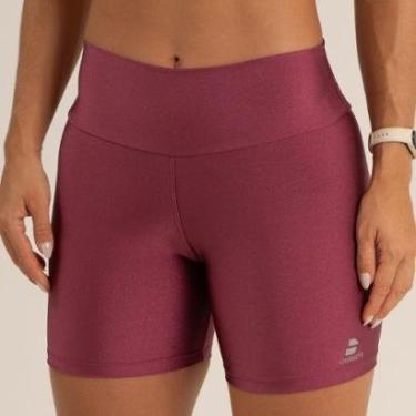 Imagem de Shorts Cirre Brilhante Trilobal Academia Liso-Feminino