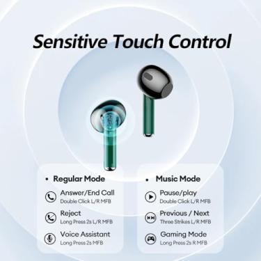 Imagem de XKT16 Fones de ouvido sem fio Bluetooth para jogos Som Hi-Fi Baixa latência Bateria de longa duração-Green