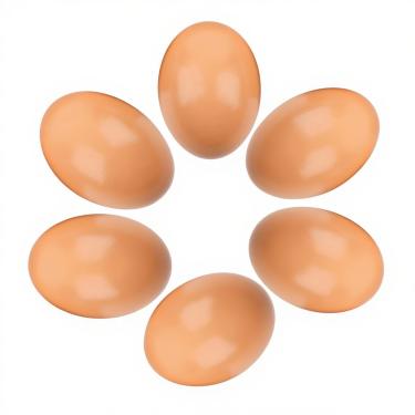 Imagem de XINFEIBEI Ovos de madeira, ovos falsos, acessórios de galinheiro para caixas de nidificação, decoração natural de casa de fazenda, pacote com 6