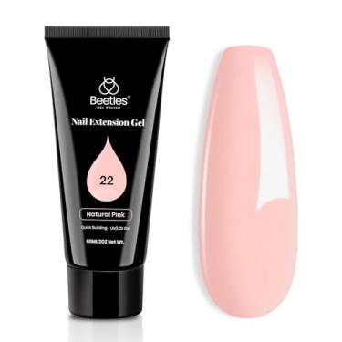 Imagem de Beetles Gel de extensão de poliéster para unhas, 60 g Gel para unhas em gel rosa natural para construtor de unhas design moderno de arte em unhas em gel para salão de beleza, fácil
