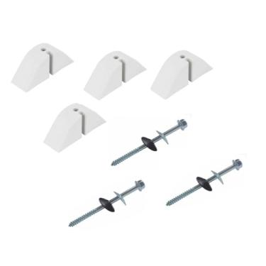 Imagem de Kit 100 Calços Para Telhas Onduladas Perfil 177 Onda Alta + 100 Parafusos - Branco