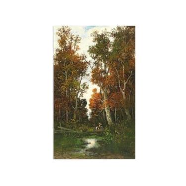 Imagem de Adof Kafmann Canvas Wall Art Pictures-Famous Art Prints-Bedroom Wall Art Painting-Reprodução em tela - Floresta 2/30x50cm12x20inch Sem moldura
