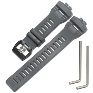 Imagem de Pulseira de resina compatível com Casio GBD200 Square GBD200UU-9 GBD-200-1JF GBD200-9 Pulseira de relógio impermeável, Cinza, One Size