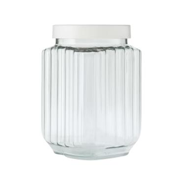 Imagem de Pote Fileto 1,5lt Plástico Porta Mantimentos Organizador Cozinha Multiuso Premium (Branco)