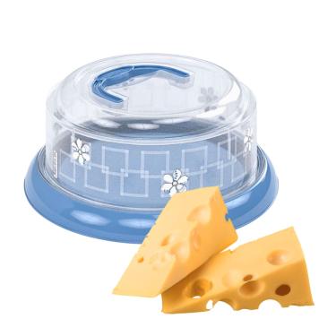 Imagem de Porta Queijo Queijeira De Plástico Redonda Plasutil Azul