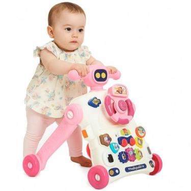Imagem de Andador De Atividades Bebê 3 Em 1 Rosa Cbs0798A - Castela - Castela Br