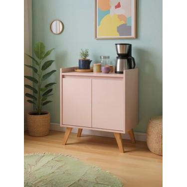 Imagem de Aparador Buffet 60cm Retro Mdf Rosa Madri - On Móveis