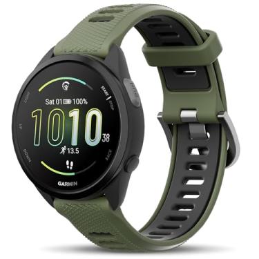 Imagem de Farluya Pulseiras de silicone de 20 mm compatíveis com Garmin Forerunner 165/55/Vivoactive 5/6, pulseira esportiva macia à prova d'água de liberação rápida para Venu Sq 2/Forerunner 245/645/Vivoactive