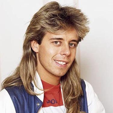 Imagem de Peruca Baruisi Mullet para homens, anos 70, 80, Halloween, cosplay, ma