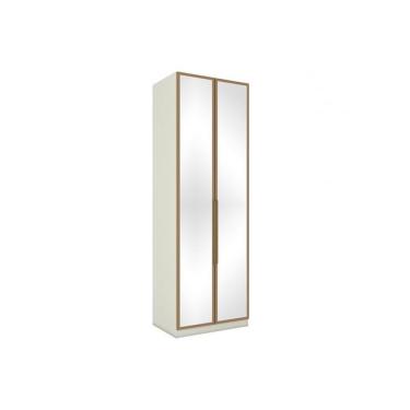 Imagem de Modulado de Quarto Guarda Roupa MC04 Seletto c/ 2 Portas c/ Espelho e 3 Gavetas Areia/Jequitibá - Henn