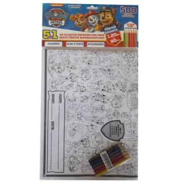 Imagem de Pôster Patrulha Canina 120x90cm com Lápis de Cor