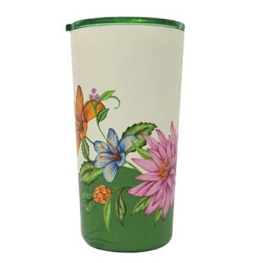 Imagem de Copo farm glub delicadeza 500ml 78320277 - FARM..RIO, BRANCO OFF-VERDE