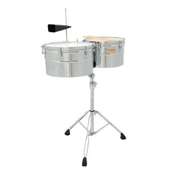 Imagem de Tycoon Percussion Timbales de revestimento profundo de 35,5 cm e 38,5 cm - acabamento cromado
