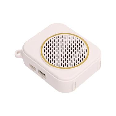 Imagem de SPYMINNPOO Amplificador de Voz de 10w, Portátil Falante de Terras Raras AMP Pessoal Recarregável Charging Tipo C para Guia de Turro de Professores (Branco)