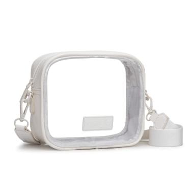 Imagem de Montana West Bolsa transversal X Wrangler transparente para eventos de estádio para shows, esportes, Branco