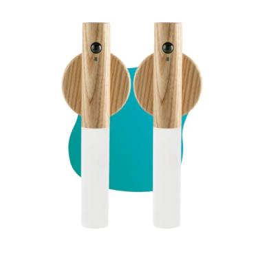 Imagem de Kit 2 Luminária De Parede Cabeceira Cama Automática Decorativa Arandela Sem Fio (Madeira Clara)