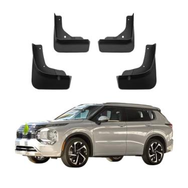 Imagem de 4 Pces Para-Lamas para Automóveis, Protetor de Lama Resistente do Respingo Plástico de Proteção Reforçada compatível com Mitsubishi Outlander 2023-2024