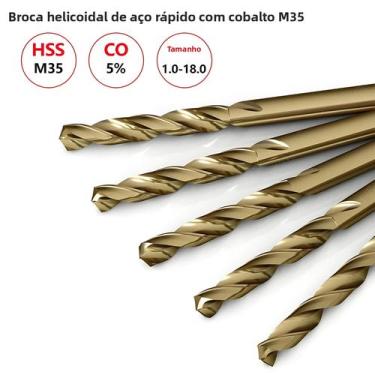 Imagem de Conjunto De Brocas Helicoidais De Cobalto M35 EX HSSCO HSSE 1mm-3.9mm 