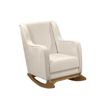 Imagem de Poltrona de Amamentação com Balanç Aquila Linho Ds Home, Linho Bege