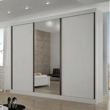 Imagem de Roupeiro Casal São Paulo 1 Espelho Leifer - Branco - Leifer Móveis Ltd