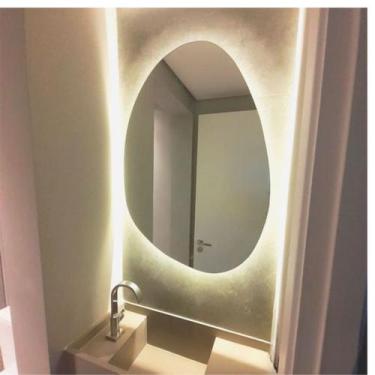 Imagem de Espelho Pequeno Com Luz Led 30*40 Barato Maquiagem Rosto Espelho para 