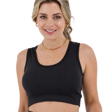 Imagem de Top Feminino Suplex Confort Reforçado Moda Esportiva Básica s/Bojo Sli