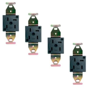 Imagem de Kit 4 Tomada Embutir P/ Telefone Tipo Telebras Pial 5003