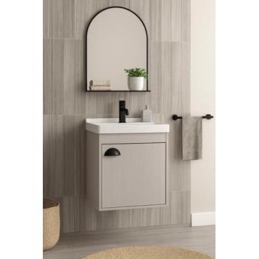 Imagem de Gabinete Armário para Banheiro 40cm MDF com Cuba CREMONA - Riverzza, C