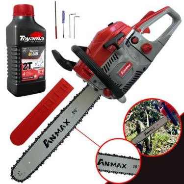 Imagem de Motosserra À Gasolina Anmax CS5800A Motor 2T 58cc 3HP 11.000rpm Profis