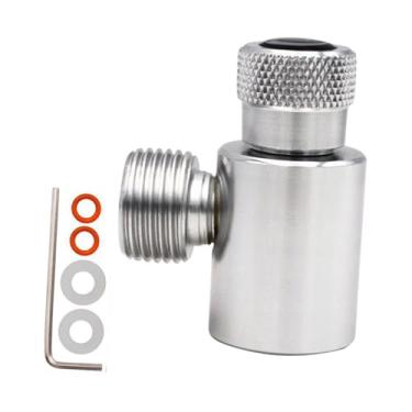 Imagem de WeiLaiKeQi Adaptador de recarga de cilindro de CO2 Adaptador de recarga Conveniente Conexão rápida Prático Confiável Metal para máquina de água com gás