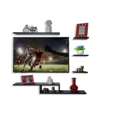 Imagem de Rack suspenso premium- mod. 1 - mdf 15mm - preto - VR-Alves