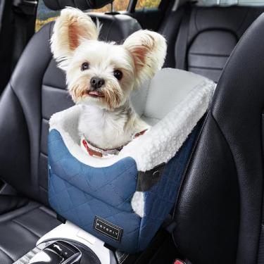 Imagem de Cadeirinha de carro para cães com console central PETSFIT até 8 kg azu