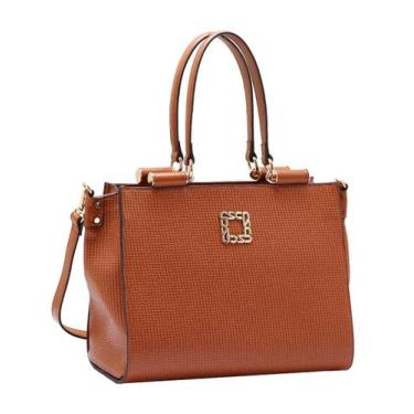 Imagem de Bolsa Feminina de Mão Chenson CG85061 Original Perolado Chic, Whisky