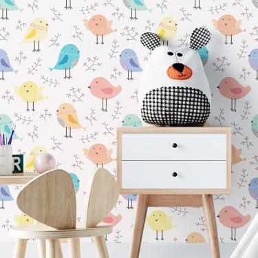Imagem de Papel de Parede Adesivo Passaro Infantil N02070 Rolo 0,58x3M