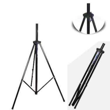 Imagem de Pedestal Tripé Caixa Acústica Suporta 45kg Altura Máx 1,82m - Visão
