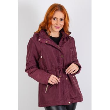 Imagem de Parka feminina forrada com capuz 80105