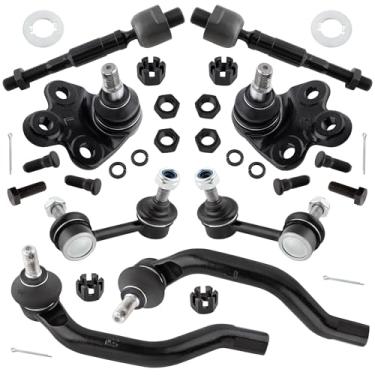 Imagem de WEDOAUTO Kit de suspensão com 8 peças de barra oscilante dianteira + terminais de direção interna e externa + juntas esféricas inferiores aptas para Honda Civic 2006-2011 1.8L l4 EV800246 ES800373