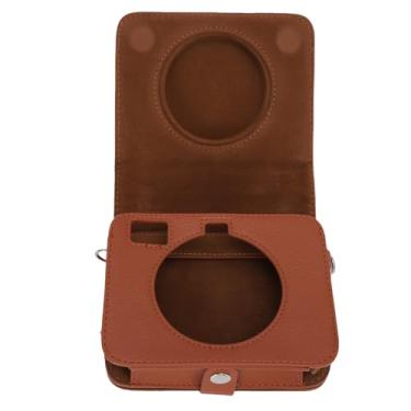 Imagem de SPYMINNPOO Estojo para Câmera Digital, Bolsa Protetora Leve de Couro PU Com Alça Removível para Câmera Instantânea C300R (Marrom)