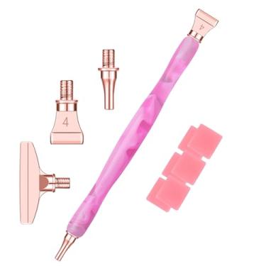 Imagem de Sttargxing Kit de canetas de pintura de diamante, 13 peças de pontas de aço inoxidável com 6 argilas, pontas para vários colocadores, acessórios de pintura de diamante 5D, substituição para artesanato