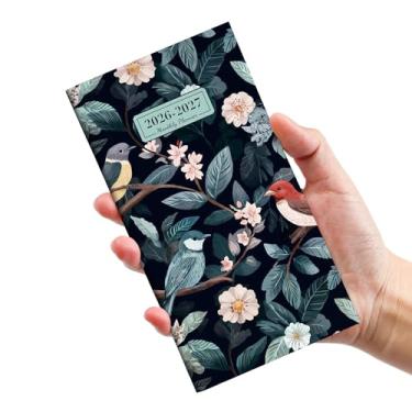 Imagem de Calendário de bolso 2026-2027 para bolsa, planejador mensal de dois anos, tamanho pequeno (16,5 cm x 9 cm) - serenata crepuscular