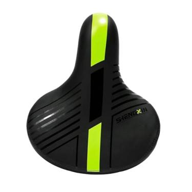 Imagem de UGPLM Assento de bicicleta ergonômico com absorção de choque, fácil de instalar para bicicleta fitness, acessórios de ciclismo à prova d'água, selim de, Verde