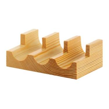 Imagem de Llazsybz Suporte para Tacos de Sushi em Madeira de Pinho, Suporte para Servir Tacos, Rolos de Sushi E Pratos de Sashimi, Material de Fácil Manutenção Ada, 14.8 Cm X 8.9 Cm X