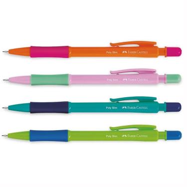 Imagem de Lapiseira 0.7mm Poly Slim Mix com 2 unid Faber-Castell