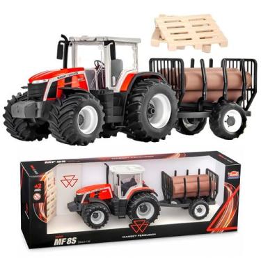 Imagem de Trator Réplica Massey Ferguson Tora Brinquedo Agrícola Colecionável Co