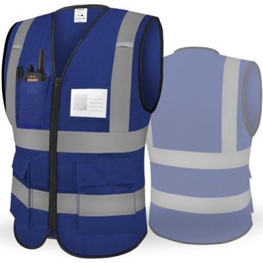Imagem de Colete de segurança reflexivo TICONN High Visibility Class II Blue